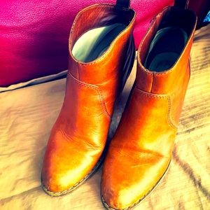Authentic Michael Kors leather booties size 7